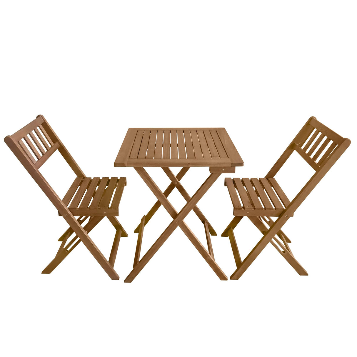 PayLessHere Outdoor Patio Furniture Set Bistro Table and Chairs Set of 2 Acacia Wood Bistro Set for Pool Beach Backyard Balcony Porch Wooden Furniture, Natural Oiled PayLessHere