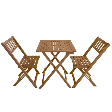 PayLessHere Outdoor Patio Furniture Set Bistro Table and Chairs Set of 2 Acacia Wood Bistro Set for Pool Beach Backyard Balcony Porch Wooden Furniture, Natural Oiled PayLessHere