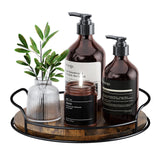 LAMU Lazy Susan Organizer, 9'' Lazy Susan Turntable for Cabinet, Table Top, Kitchen, Countertop, Bathroom, Pantry, Spice Organization, Wooden,1 Pack LAMU