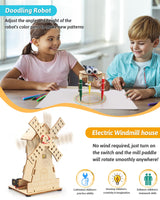 Poraxy STEM Kits for Kids Age 8-10-12, 6 in 1 Science Kits, Wooden 3D Puzzles, Toys for Ages 8-13, Building Projects Crafts Model Kits, Birthday Gifts for Boys Girls Ages 7 8 9 10 11 12 13 Years Old Poraxy