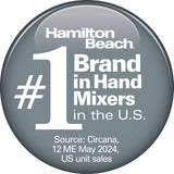 Hamilton Beach 6-Speed Electric Hand Mixer with Whisk, Dough Hooks and Easy Clean Beaters, Powerful 275 Watt Motor, Snap-On Storage Case, White Hamilton Beach