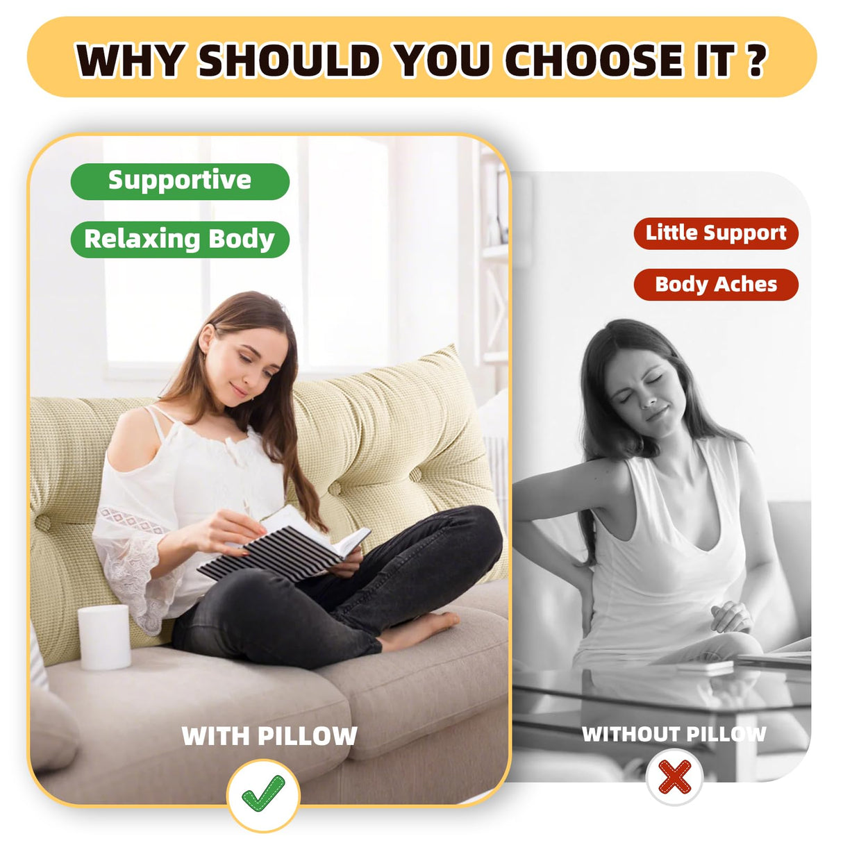 UUluhao Triangular Wedge Pillow Headboard Blush Pink Bed Rest Reading Pillow Twin Wedge Pillow for Headboard Daybeds and Bunk Beds,39 * 7.87 * 19.68in UUluhao