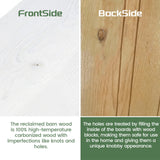 Brosisincorp Wood Panels for Wall Shiplap Planks Real Wood Boards Paneling, DIY Easy to Install Peel and Stick, Rustic Farmhouse Accent Wall - Wash White (5" Wide - 10 Pieces, 12.4 Sq. Ft) Brosisincorp