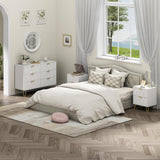 Anbuy Bedroom Sets White Sets 3Pcs, Night Stand Sets and 6 Drawer Dresser for Bedroom (White) Anbuy