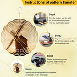 Bouiexye 12 Pack Sublimation Wind Spinner 8 Inches Blanks 3D DIY Wind Sculptures Stainless Aluminum Hanging Ornaments Wind Powered Kinetic Trim Decor for Yards Gardens Windows Porch Bouiexye