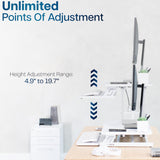 VIVO Desk Converter 32 inch Height Adjustable, MDF Wood Sit to Stand Riser, White, DESK-V000SW VIVO