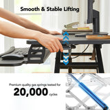 HUANUO Standing Desk Converter, 32” Sit to Stand Desk with Keyboard Tray, Height Adjustable Stand Up Desk Riser for Home Office, Dual Monitor and Laptop Workstation, Black HUANUO