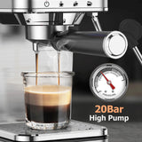 KOIOS Espresso Machines, Upgraded 1200W Espresso Maker with Foaming Steam Wand, 20 Bar Semi-Automatic Steam Espresso Coffee Maker for home, Cappuccino & Latte Machine with 58oz Removable Water Tank KOIOS