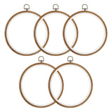 PATIKIL 5 Pieces 8 Inch Embroidery Hoops Frame Round Imitated Wood Circle Cross Stitch Hoop Ring for Embroidery Art Craft Handy Sewing Decoration PATIKIL