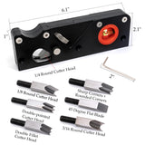 ZiBeiLe Chamfer Plane, Handheld Planers with Auxiliary Locator and 7 Blades, Woodworking Hand Planer Suitable for Quick Edge Trimming of Wood, Black, ZBD-0BA-QQK764 ZiBeiLe