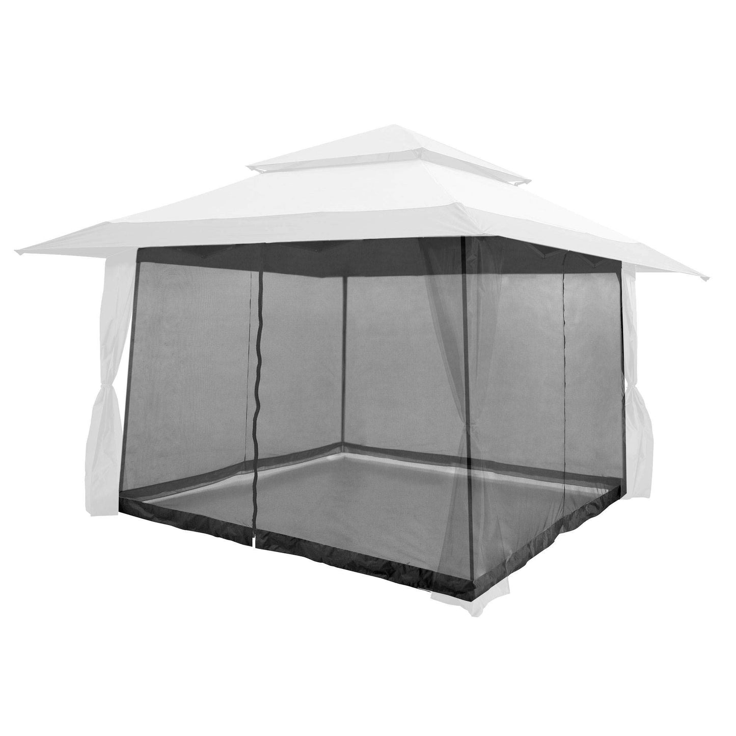 Z-Shade 10' x 10' Screenroom Shade Protectant Attachment for 13' x 13' Outdoor Shelter Tent Gazebos, Accessory Only, Black