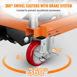Hydraulic Lift Table Cart, 500lbs Capacity 28.5" Lifting Height, Manual Single Scissor Lift Table with Locking Wheels and Non-Slip Pad, Hydraulic Scissor Cart for Material Handling and Transportation GarveeTech