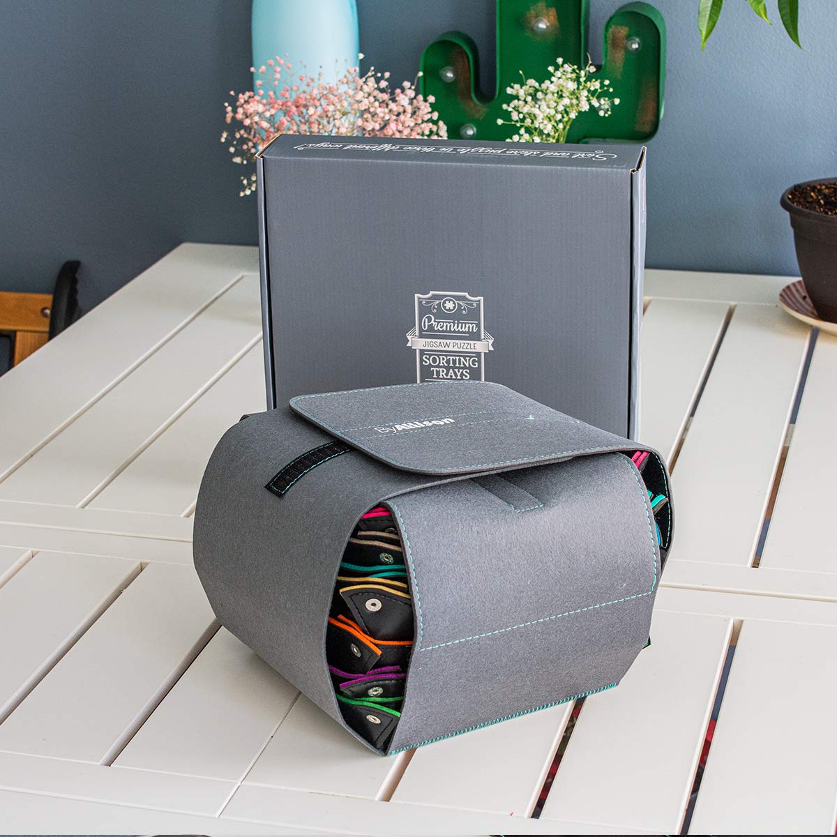 ByAllison Jigsaw Puzzle Sorting Trays 8 Pieces Stackable Large Trays ByAllison