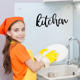 Maxdot Kitchen Metal Cutout Sign Word Wall Decor Farmhouse Kitchen Metal Word Wall Art Sign for Home Dining Room Restaurant,15.7 x 6.7 Inch (Black) Maxdot