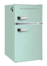 Frigidaire EFR840-MINT EFR840 Retro Mini Fridge with Freezer & Side Bottle Opener-Small 2 Door Refrigerator for Office Bar or College Dorm Room-3.2 Cu Ft – 19”"D x 20.5"W x 33.5"H (Mint) Frigidaire