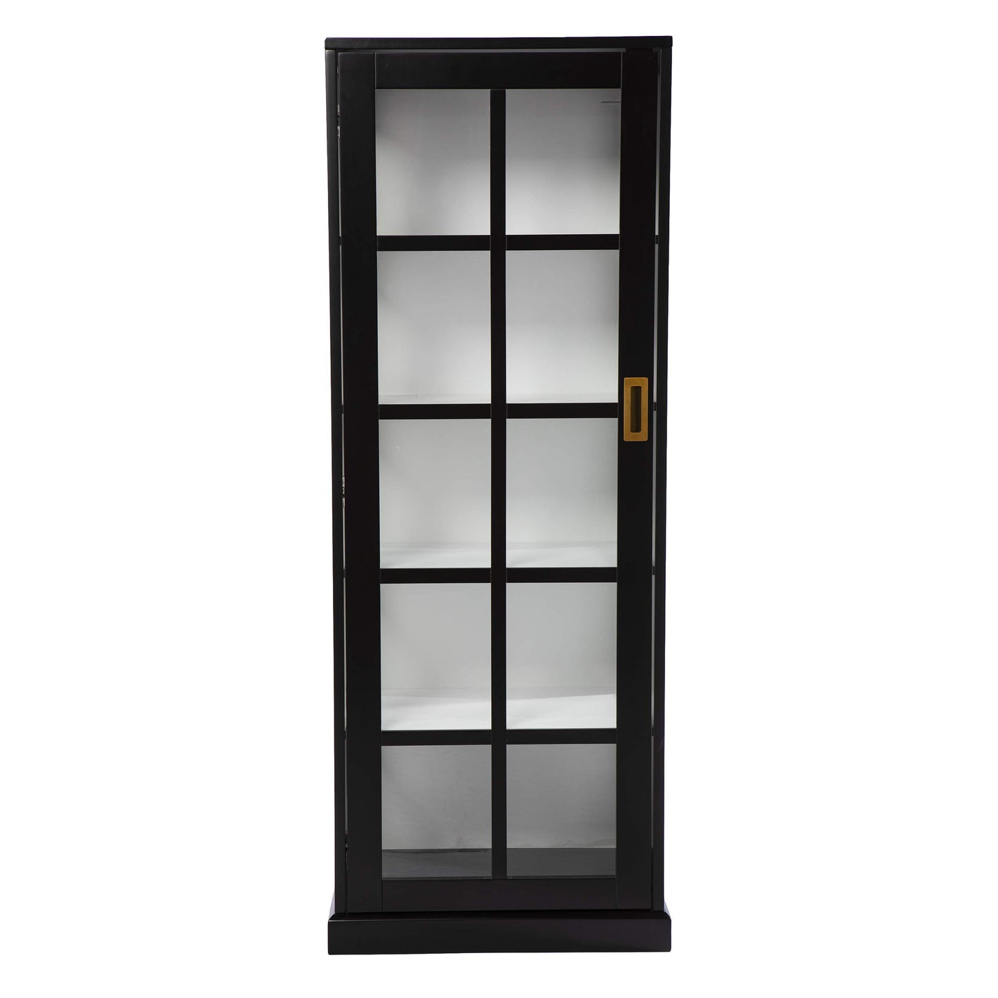 SEI Furniture 24 inches Long Burland Tall Curio Cabinet, Game Room with Open Concept Living Space Transitional Style, Black