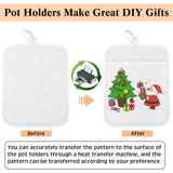 Hoolerry Valentine's Day Pot Holders with Pocket Sublimation Pot Holders Bulk 7x9'' Cotton Pot Holders Oven Pot Holders with Hanging Loops Hot Pot Pads for Kitchen Cook Baking(White,20 Pieces) Hoolerry