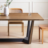 KEVINSPACE 86.81" Dining Table for 8-10 Person, ectangle Dining Table with Designed Legs, Mid Century Modern Dining Table for Kitchen Dining Room Dinner Walnut KEVINSPACE