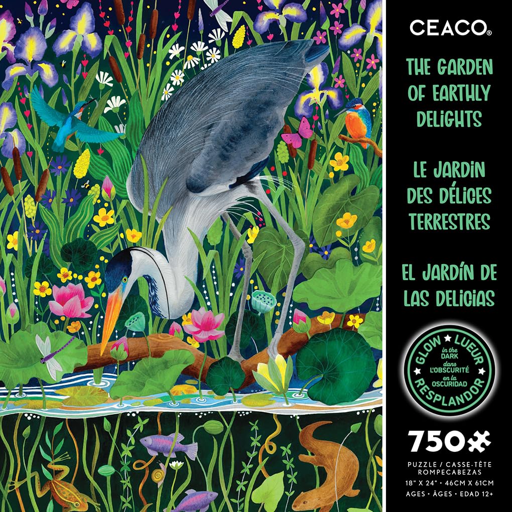 Ceaco - Glow in The Dark - The Garden of Earthly Delights - 750 Piece Jigsaw Puzzle Ceaco
