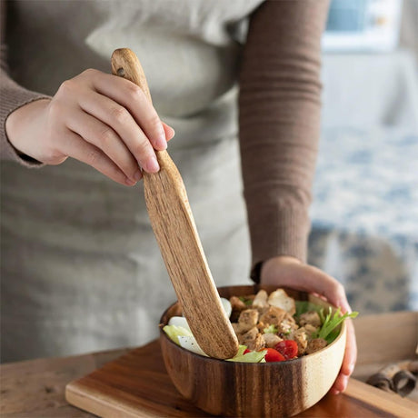 Wooden Spatula ，Sourdough Spatula，Teak Kitchen Spatula ， Mixing Sourdough Spoon Stirring Stick Wood Bread Spatula for Cooking Utensils Flat Spurtles Kitchen Tools Scraper Jar Spatula Kunovo