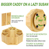 walowalo Bamboo Rotating Art Supply Organizer Holds 800+ Pencils Spinning Crayon Marker Pen Holder for Desk Brush Storage for Office School Classroom Organization Stationary (Larger Version) walowalo