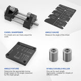 Precise Chisel Sharpening Jig Kit, Honing Guide System for Woodworking Chisels and Planes (5/32" to 3"), Chisel Honing Guide with Adjustable Angle Fixture and Angle Gauge Ziopetru