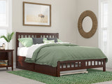 AFI, Tahoe Queen Platform Bed with Matching Footboard, Twin XL Trundle, Walnut AFI