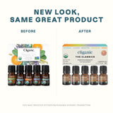 Cliganic Organic Essential Oils Set (Top 5 - The Classics) - 100% Pure Natural - Aromatherapy, Candle Making - Peppermint, Lavender, Eucalyptus, Lemongrass & Orange (Packaging May Vary) Cliganic