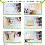 Rhykoka Professional Flower Press, 8 Layers 6.3x8.3 inch (16x21cm) Wooden Flower Press Kit/Flower Pressing for Kids Adults, Great Gift for DIY Flowers Lovers (Wooden) Rhykoka