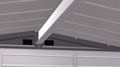 Arrow Select 6' x 5' Outdoor Lockable Steel Storage Shed Building, Charcoal Arrow