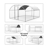 Oranland Chicken Coop Metal Large Chicken Run for Yard Chicken Pen Outdoor Heavy Duty Poultry Cage with Waterproof and Anti-Ultraviolet Cover for Outdoor Farm Use Oranland