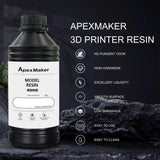 ApexMaker 3D Printer Resin White, 1000g, High Precision, Low Odor, Quick Curing Standard Photopolymer Resin, 385-405nm UV Curing 3D Printing Liquid Photopolymer Resin for LCD DLP SLA 3D Printers ApexMaker