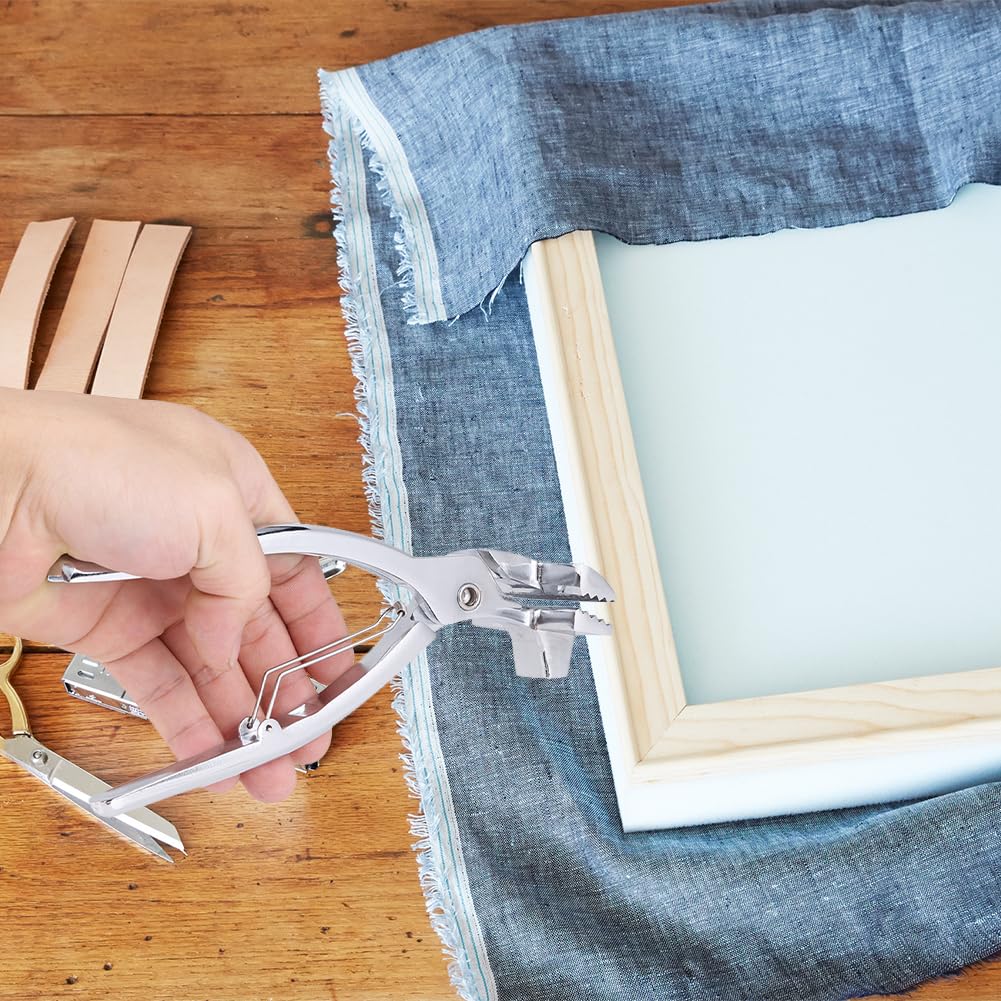 Canvases Pliers, Art Oil Painting Canvases Stretching Extra Wide Helper Gripper Zinc Alloy Clamp Professional Enlarge Framing Jaw Tool with Spring Return Handle for Webbing Stretcher Bars Artist Tiiyee