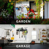 TORACK Tool Storage Rack, Heavy Duty Steel Garage Wall Mount Garden Tool Organizer for Ladders, Chairs, Shovels, Broom, Power tools (8-Pack 5.7"-11" Mixed Hooks, up to 800 lbs) TORACK