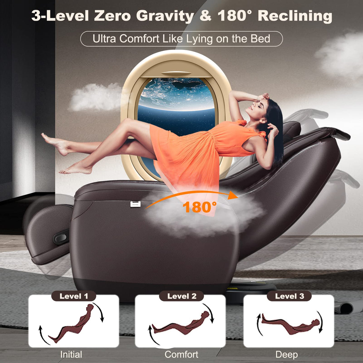 Giantex Massage Chair Full Body, Electric Recliner Chair w/Zero Gravity, SL Track, Reversible Footrest, Back Heater, Wheels, Shoulder Detection, Calf Airbag, No Installation, Free Indoor Delivery Giantex