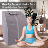 SereneLife Portable Infrared Home Spa | One Person Sauna | with Heating Foot Pad and Portable Chair SereneLife