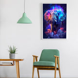 hyzsj Paint by Number for Adults Framed Canvas, DIY Elephant Arts and Crafts for Adults Beginner with Wooden Easel, Paint Brushes, Acrylic Paint Set for Home Wall Decor hyzsj