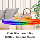 24" Inch Resin Table Molds,Extra Large Round Silicone Molds for Epoxy Resin Table Top Epoxy Mold,for River Table,Coffee Table,Cutting Board,DIY Resin Art,Home Decoration SIMEIQI