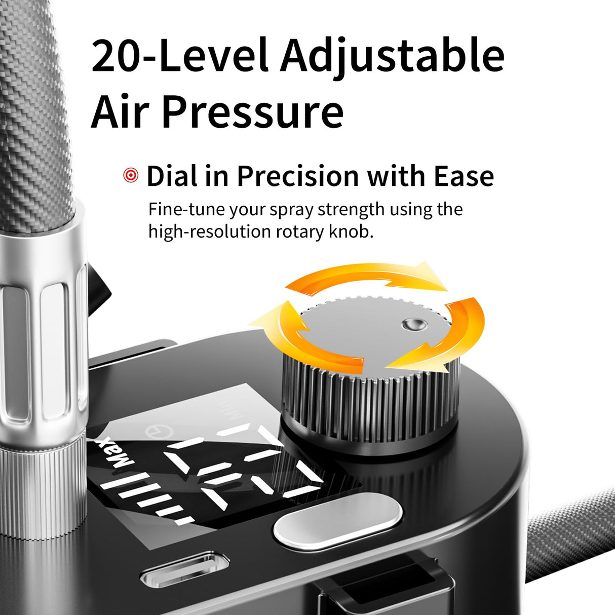 Crpen Airbrush Kit with Compressor 50PSI High Pressure Air Brush Set Non-Clogging Airbrush Gun Cordless Rechargeable Airbrush Kit for Painting,Nail Art,Barber,Makeup,Cake Decor (Black) crpen