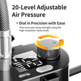 Crpen Airbrush Kit with Compressor 50PSI High Pressure Air Brush Set Non-Clogging Airbrush Gun Cordless Rechargeable Airbrush Kit for Painting,Nail Art,Barber,Makeup,Cake Decor (Black) crpen