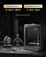 ELEGOO Carbon Fiber PAHT Filament 1.75mm Black 1KG, Nylon CF High Temp 3D Printing Filament, High Strength & Rigidity, Corrosion Resistance, 1KG(2.2lbs) Spool for Enclosed FDM 3D Printers ELEGOO