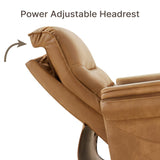 KISLOT Power Recliner Chair with Adjustable Headrest and Footrest, Leather Reclining Chair with USB/Type-C Charging, Modern Electric Recliner for Adults Living Room Bedroom KISLOT