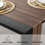 Transformer Table Outdoor Patio Furniture Set for 4 to 12, Expandable Outdoor Table and Chairs Set of 4 with Dining Bench, Weather Resistant Extendable Patio Table with Chairs & Bench Transformer Table