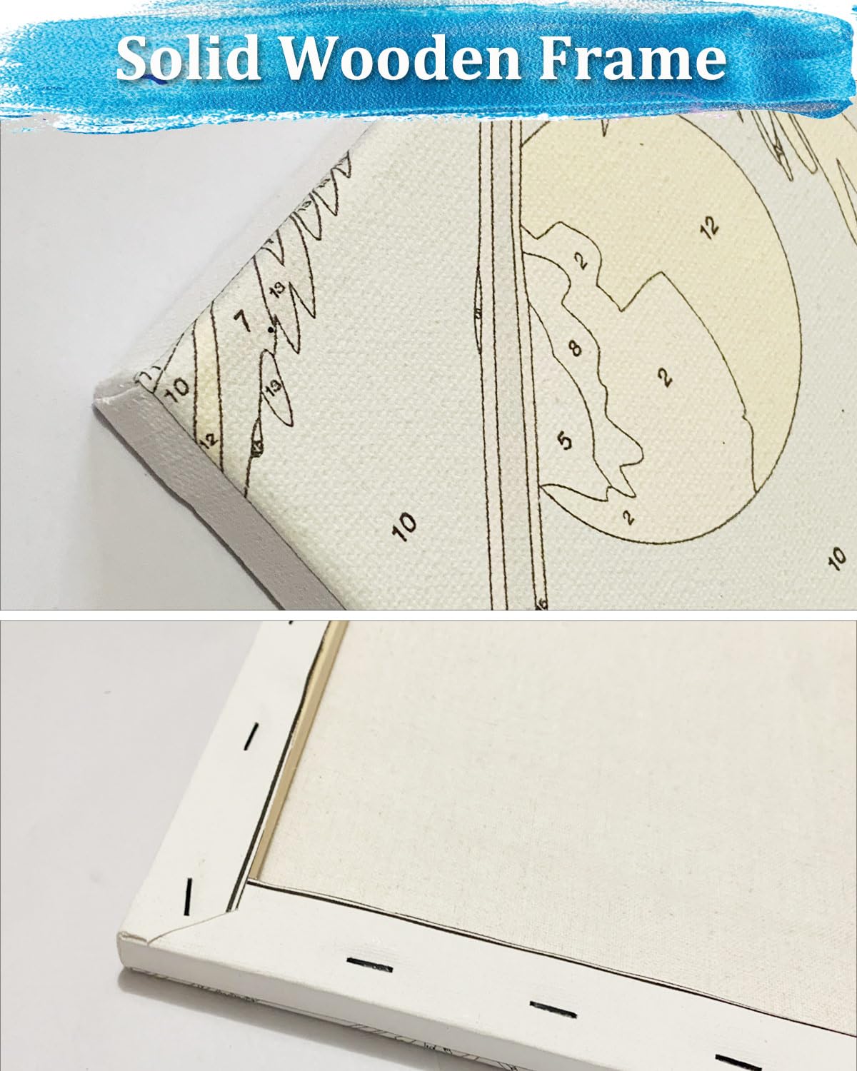 TOCARE Framed Paint by Numbers Kit for Adults, 12x16Inch Hawaii Sunset Paint by Numbers with Frame, Beach Paint by Number Framed Canvas Nature Scenery(Without Easel) TOCARE