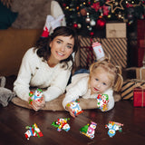 28 Pack Christmas DIY Crafts Kit for Kids, Make Your Own Christmas Snowman Ornaments Xmas Stickers Cutouts Arts and Crafts Bulk for Kids Winter Holiday Xmas Classroom Art Activities Party Decorations GuassLee