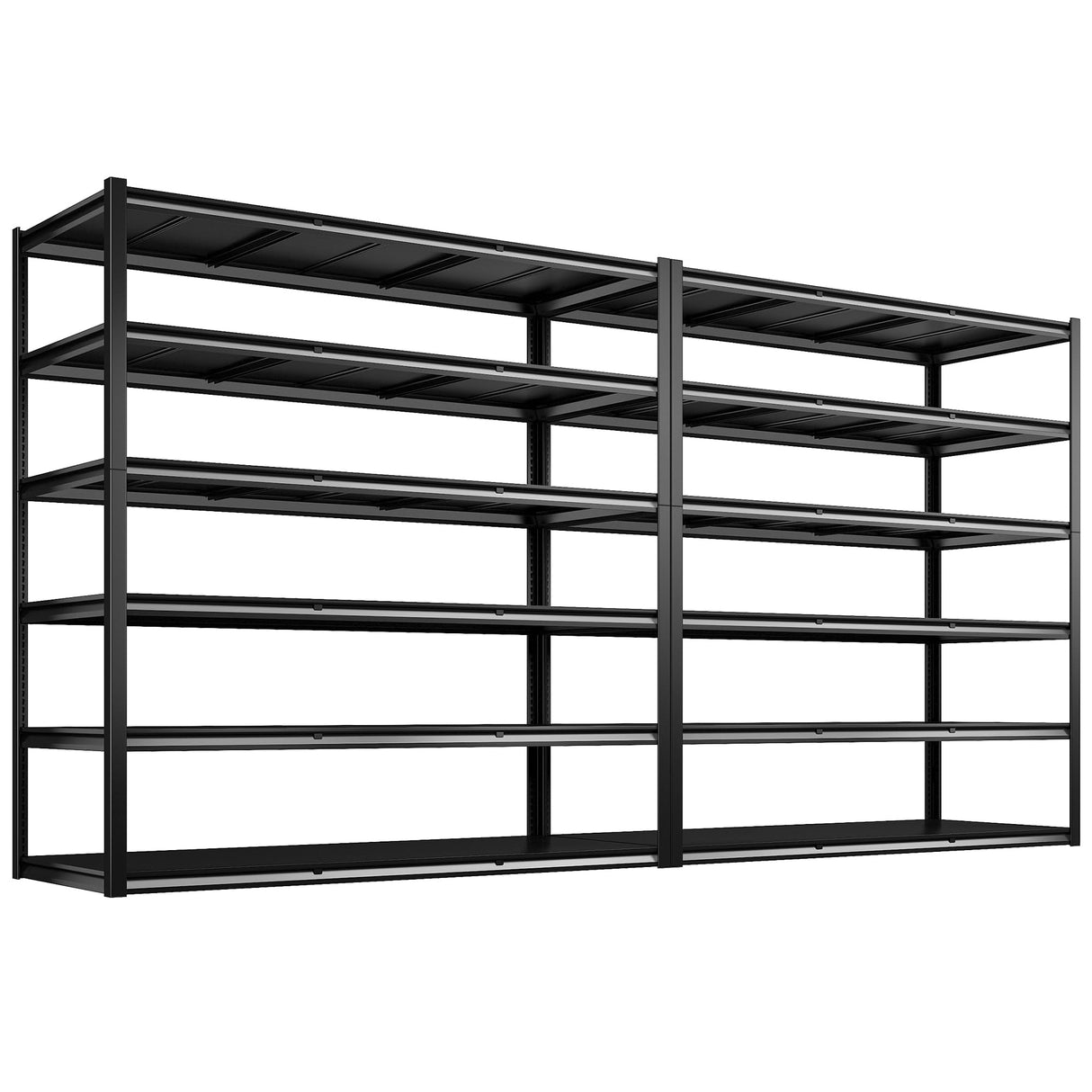REIBII 84“H Garage Shelving Heavy Duty Storage Shelves 3500 LBS Adjustable Metal Shelving Uints and Storage for Garage, Warehouse, School, Commercial, Business, 60 "W x 24 "D x 84 "H, 2 Pack REIBII