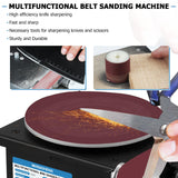 MXBAOHENG Mini Disc Sander 6-Inch, Multifunctional Belt Sander 1.2-Inch by 15-Inch, for Wood Crafts Metal Stone Grinding, Small Spindle Sander MXBAOHENG