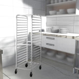 HALLY SINKS & TABLES H Bun Pan Rack 20 Tier with Wheels, Commercial Bakery Racking of Aluminum for Full & Half Sheet - Kitchen, Restaurant, Cafeteria, Pizzeria, Hotel and Home, 26" L x 20" W x 69" H HALLY SINKS & TABLES H