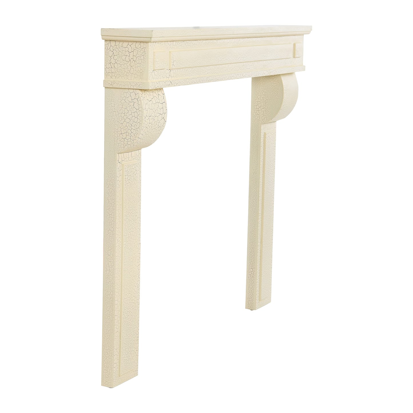 Creative Co-Op Lodge Fireplace Mantel, Distressed Cream