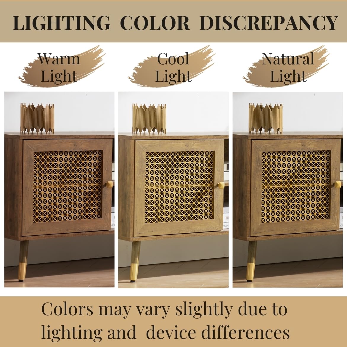 JYED DECOR Modern Entertainment Center for TVs up to 75 inches, Boho TV Console with Storage Cabinet and Open Shelves, Large TV Stand for Living Room, Bedroom, Office, Rustic JYED DECOR